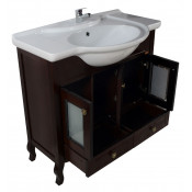 Тумба с раковиной АСБ-Мебель Флоренция 85 бук тироль витраж, массив ясеня