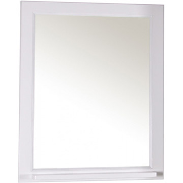 Зеркало АСБ-Мебель Бергамо 65 белое, патина серебро