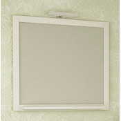 Зеркало АСБ-Мебель Римини 80 белое, патина серебро