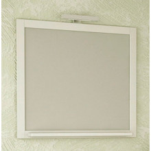 Зеркало АСБ-Мебель Римини 80 белое, патина серебро