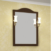 Зеркало АСБ-Мебель Флоренция 65 бук тироль со светильниками