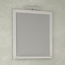 Зеркало АСБ-Мебель Римини 60 белое, патина серебро