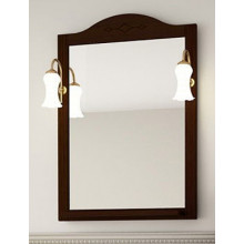 Зеркало АСБ-Мебель Флоренция Квадро 60 бук тироль со светильниками