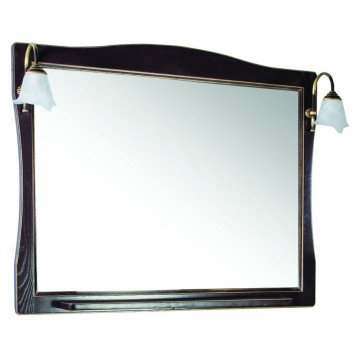 Зеркало АСБ-Мебель Модена 105 орех, патина золото