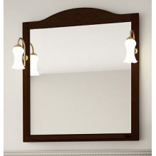 Зеркало АСБ-Мебель Флоренция Квадро 80 бук тироль со светильниками