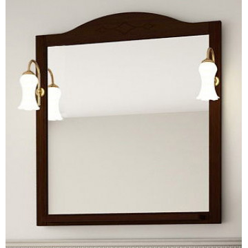 Зеркало АСБ-Мебель Флоренция Квадро 80 бук тироль со светильниками