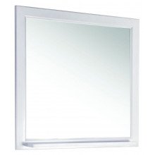 Зеркало АСБ-Мебель Бергамо 85 белое с серебряной патиной