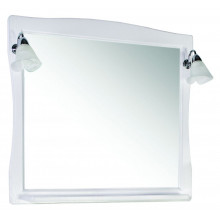 Зеркало АСБ-Мебель Модена 85 белое, патина серебро
