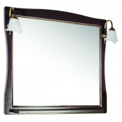 Зеркало АСБ-Мебель Модена 85 орех, патина золото