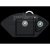 Кухонная мойка Pyramis Alinia арт. 70029901, графит, угловая