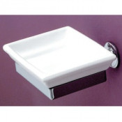 Мыльница Devon&Devon First Class DD33010CR, хром/белый