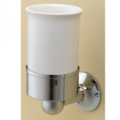 Стакан с настенным держателем для щеток Devon&Devon NewYork NY103CR, керамика/хром