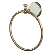 Полотенцедержатель кольцевой Tiffany World Harmony TWHA015bi/oro, белый/бронза