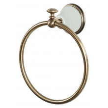 Полотенцедержатель кольцевой Tiffany World Harmony TWHA015bi/oro, белый/бронза