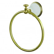Полотенцедержатель кольцевой Tiffany World Harmony TWHA015bi/oro, белый/золото