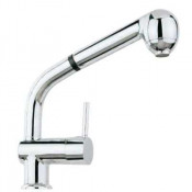 Смеситель Bandini Giob 447620SS45 для кухни, хром матовый/цилиндрическая ручка