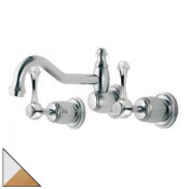 Смеситель Bandini Antica арт. 560620KO06 для раковины, хром/золото