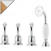 Смеситель Bandini Antica арт. 616640KO06SC для душа, хром/золото