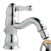 Смеситель Bandini Antico 852620KO00 для биде, хром-золото/ручка керамическая Antico