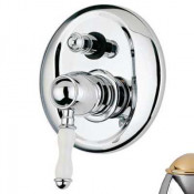 Смеситель Bandini Antico 854620KO06 для ванны/душа, хром-золото/ручка керамическая Antico