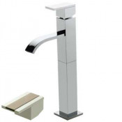 Смеситель Bandini Ice Cube 2 7503200003LR для раковины, хром/ручка белый дуб