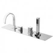 Смеситель Bandini Ice Cube 2 766140SN04 для ванны/душа, матовый никель/ручка без вставки