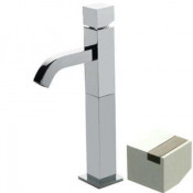 Смеситель Bandini Ice Cube 750320SN01LR для раковины, матовый никель/ручка белый дуб