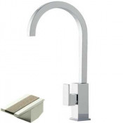 Смеситель Bandini Ice Cube 750220SN02LT для раковины, матовый никель/ручка тик