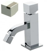 Смеситель Bandini Ice Cube 752120SN01LR для биде, матовый никель/ручка белый дуб