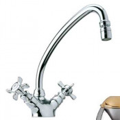 Смеситель Bandini Old England 803921KO18 для раковины, хром-золото