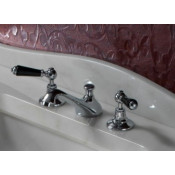 Смеситель Devon&Devon Black Dandy MARF46CRBD для раковины на 3 отв., хром/черный