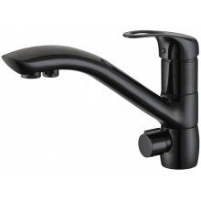 Смеситель Zorg Clean Water ZR 404 KF-BLACK для кухни под фильтр, цвет черный