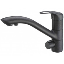 Смеситель Zorg Clean Water ZR 404 KF-BL-METALL для кухни под фильтр, цвет черный металл