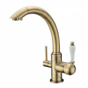 Смеситель Zorg Clean Water ZR 314 YF-50-BR для кухни под фильтр, цвет бронза