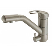 Смеситель Zorg Clean Water ZR 400 KF-12-SER-BEZG для кухни под фильтр, цвет серый беж