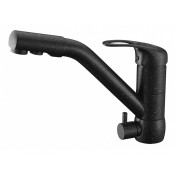 Смеситель Zorg Clean Water ZR 400 KF-12-BL-METALL для кухни под фильтр, цвет черный металл