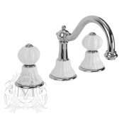 Смеситель Migliore Olivia ML.OLV-5812BI.CR для раковины, хром, ручки белая керамика