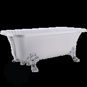 Ванна из литьевого мрамора Migliore OLIVIA ML.OLV-40.105 CR на лапах Migliore, фурнитура хром, 174x80x66 см