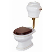 Унитаз ML.MLD-25.712.D3.BR, выпуск в пол, ручка слива бронза