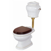 Унитаз ML.MLD-25.712.D3.BR, выпуск в пол, ручка слива золото