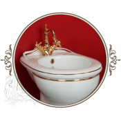 Биде Migliore Milady ML.MLD-25.730D1 декор Dorato