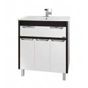 Тумба c раковиной Vod-ok Габи 75, корпус венге, фасад белый