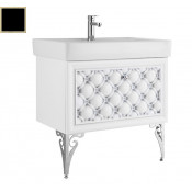 Тумба с раковиной Vod-ok Елизавета 80, цвет черный