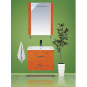 Зеркало Misty Kitty 60 c полочкой, цвет оранж