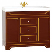 Тумба с раковиной Misty Praga 90 с 3 ящиками, цвет бордовый