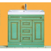 Тумба с раковиной Misty Vena 75 с 3 ящиками, цвет салатовый