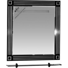 Зеркало Misty Venezia 90, цвет черный с серебром, глянцевый