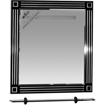 Зеркало Misty Venezia 90, цвет черный с серебром, глянцевый