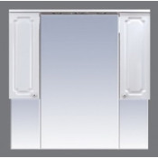 Зеркало-шкаф Misty Александра 105, цвет белый металлик