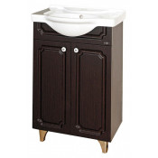 Тумба с раковиной Misty Александра 55 прямая, цвет венге